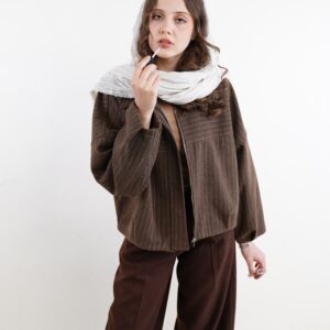 بامبر جکت نیوشا شکلاتی رنگ