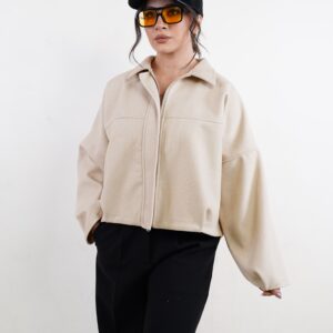 بامبر جکت نیوشا شیری رنگ