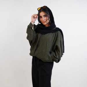 سویشرت آهو رنگ زیتونی